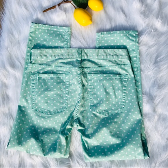 J. Crew CROPPED MATCHSTICK JEAN IN DOT SPEARMINT - Picture 6 of 6